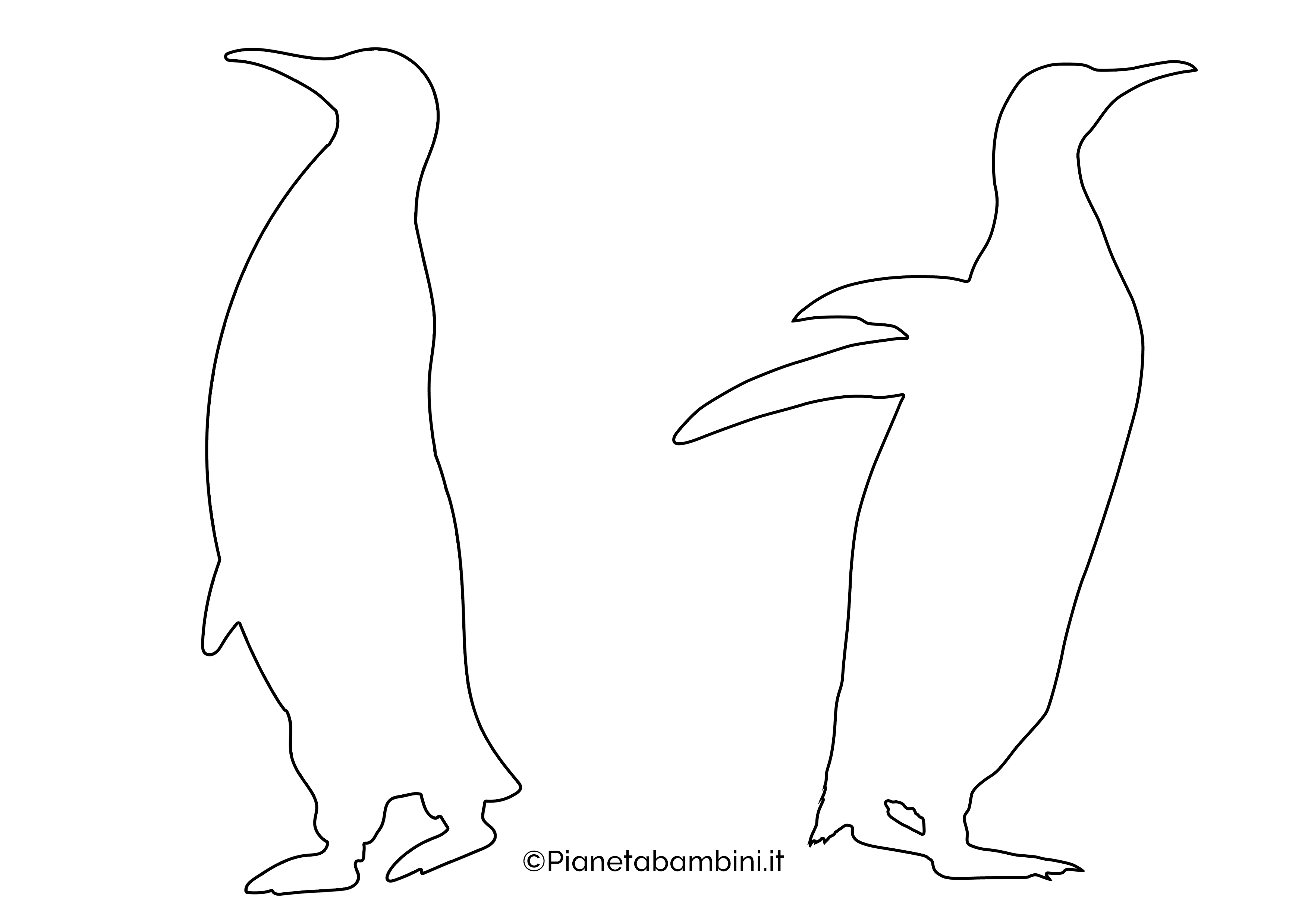 Sagome pinguini medie da stampare 3