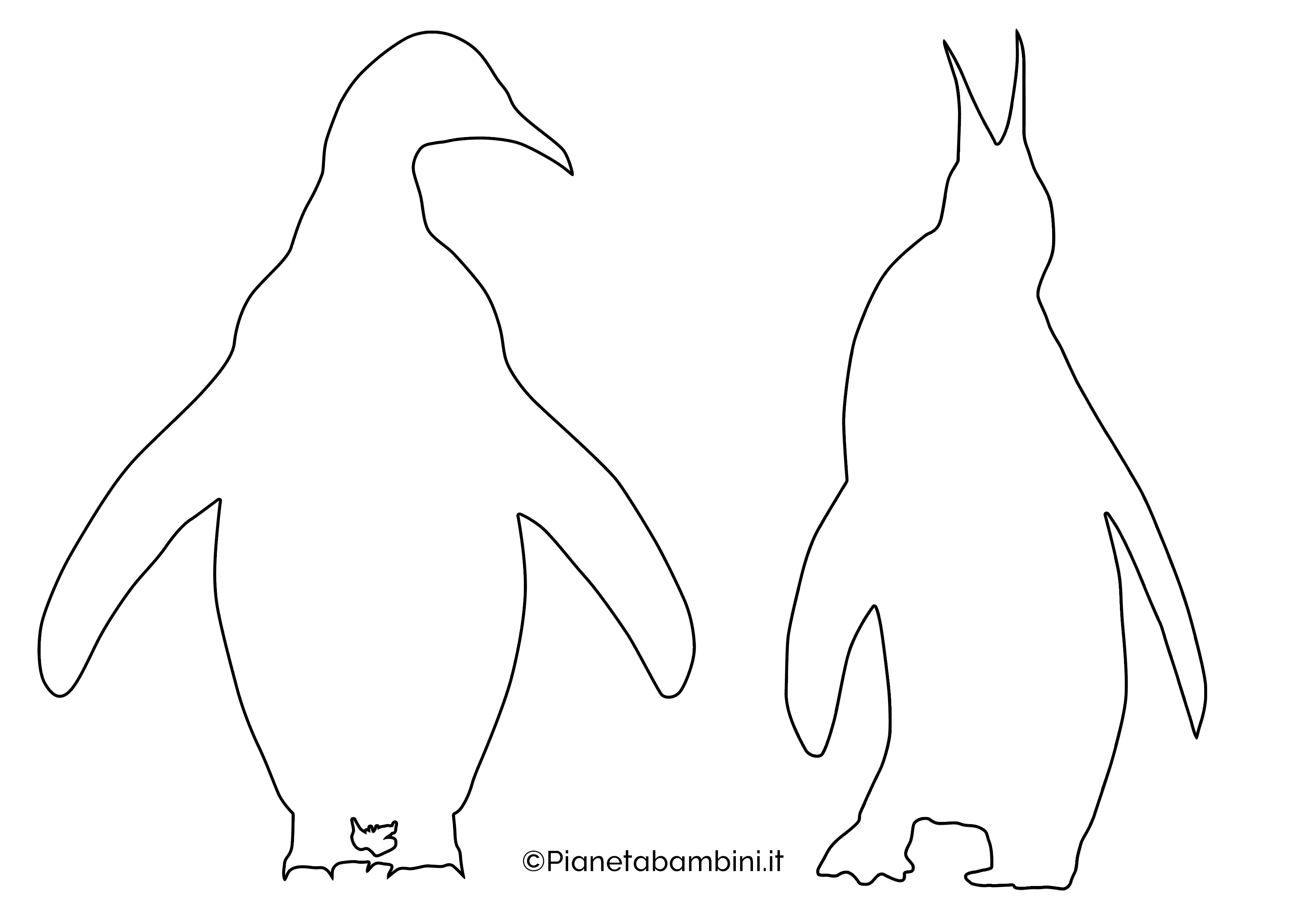Sagome pinguini medie da stampare 4