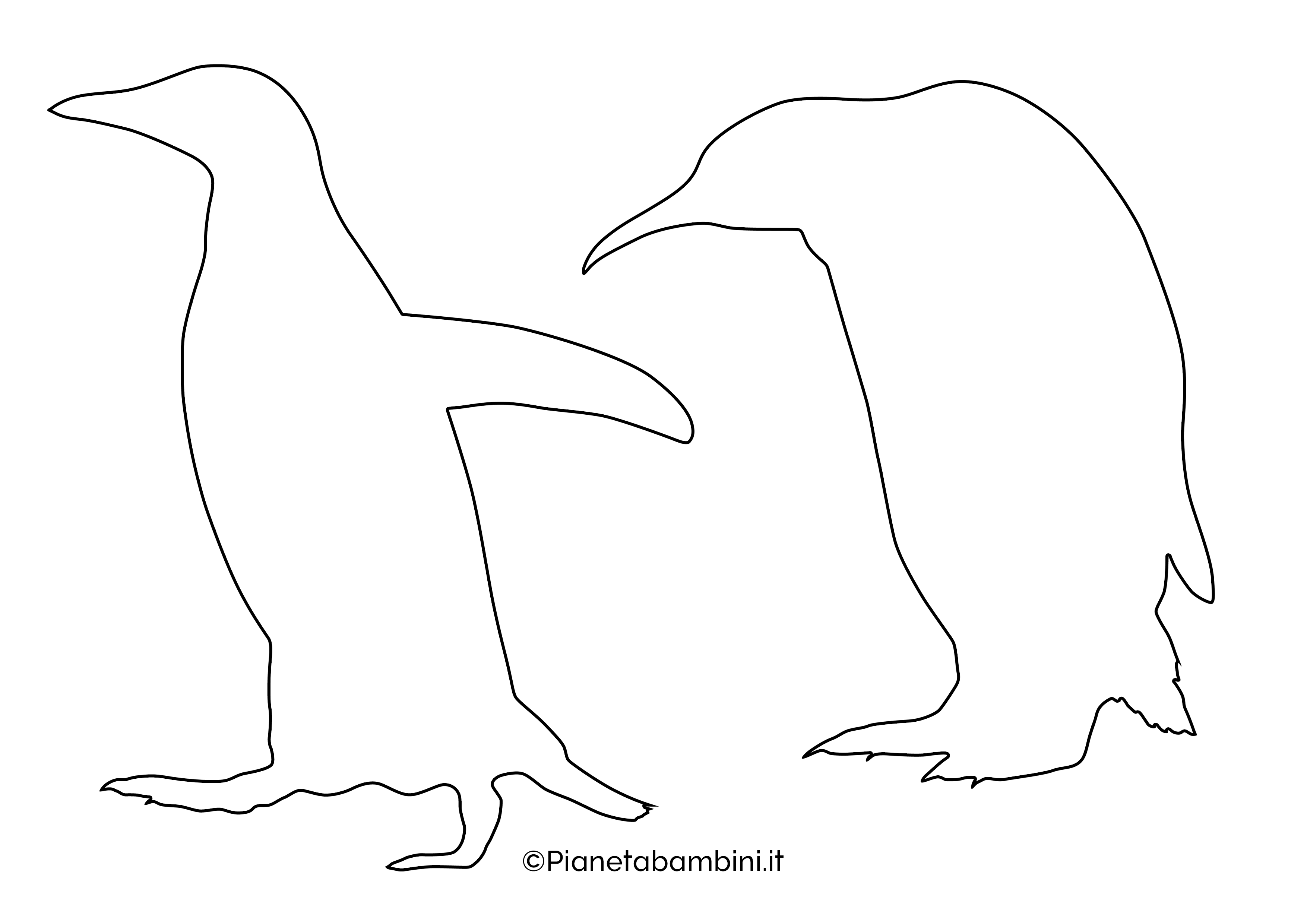 Sagome pinguini medie da stampare 5