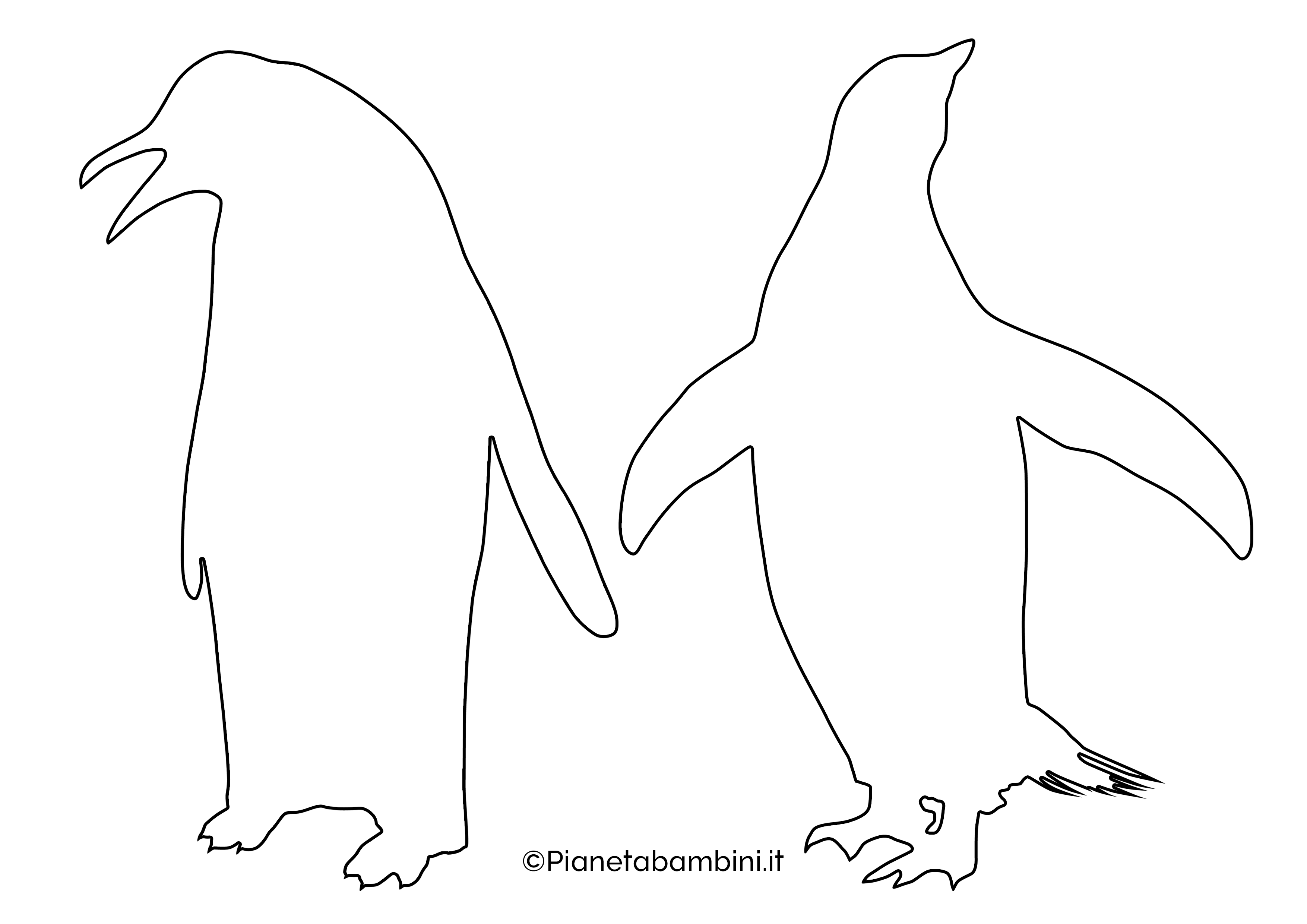 Sagome pinguini medie da stampare 6