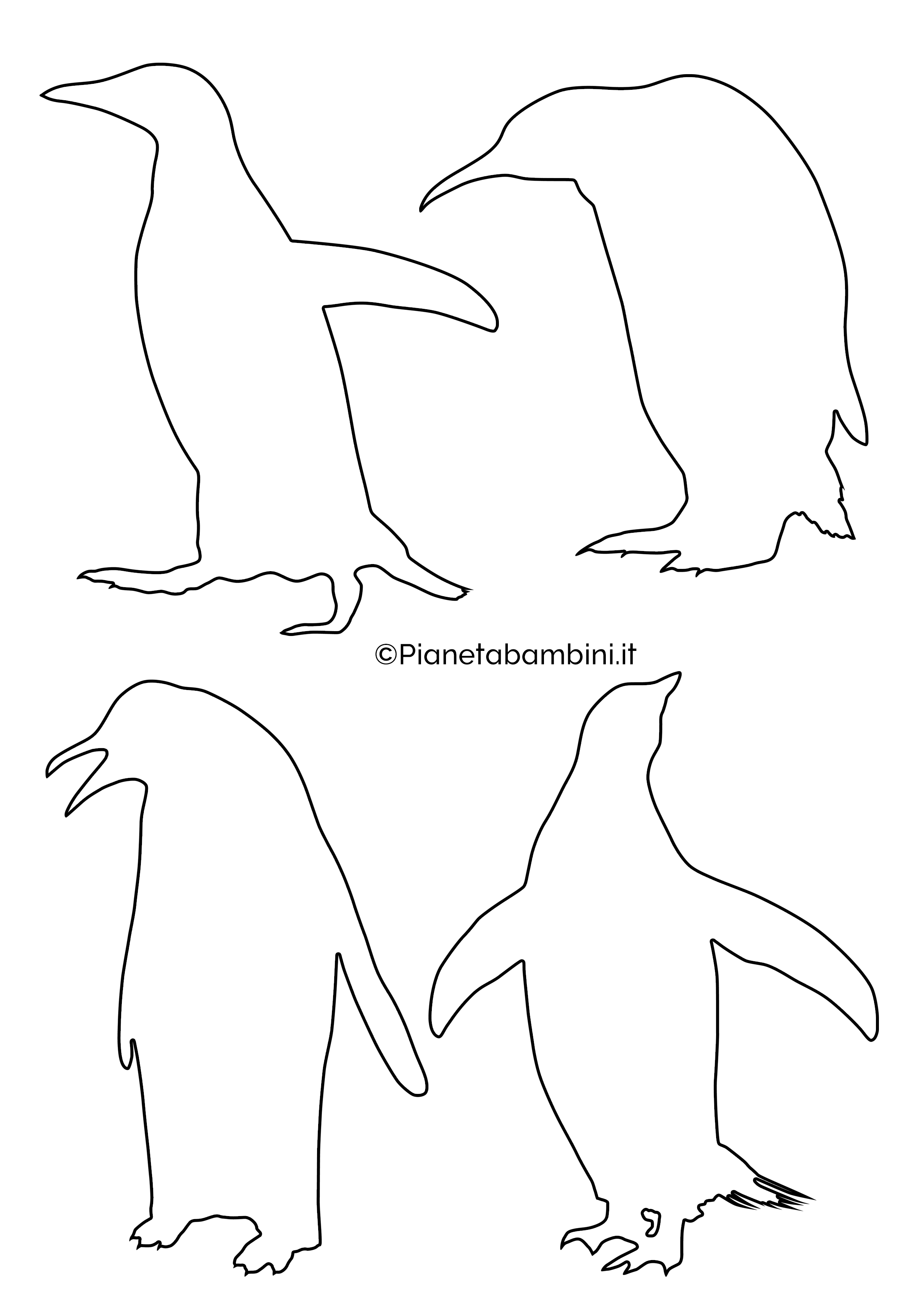Sagome pinguini piccole da stampare 3