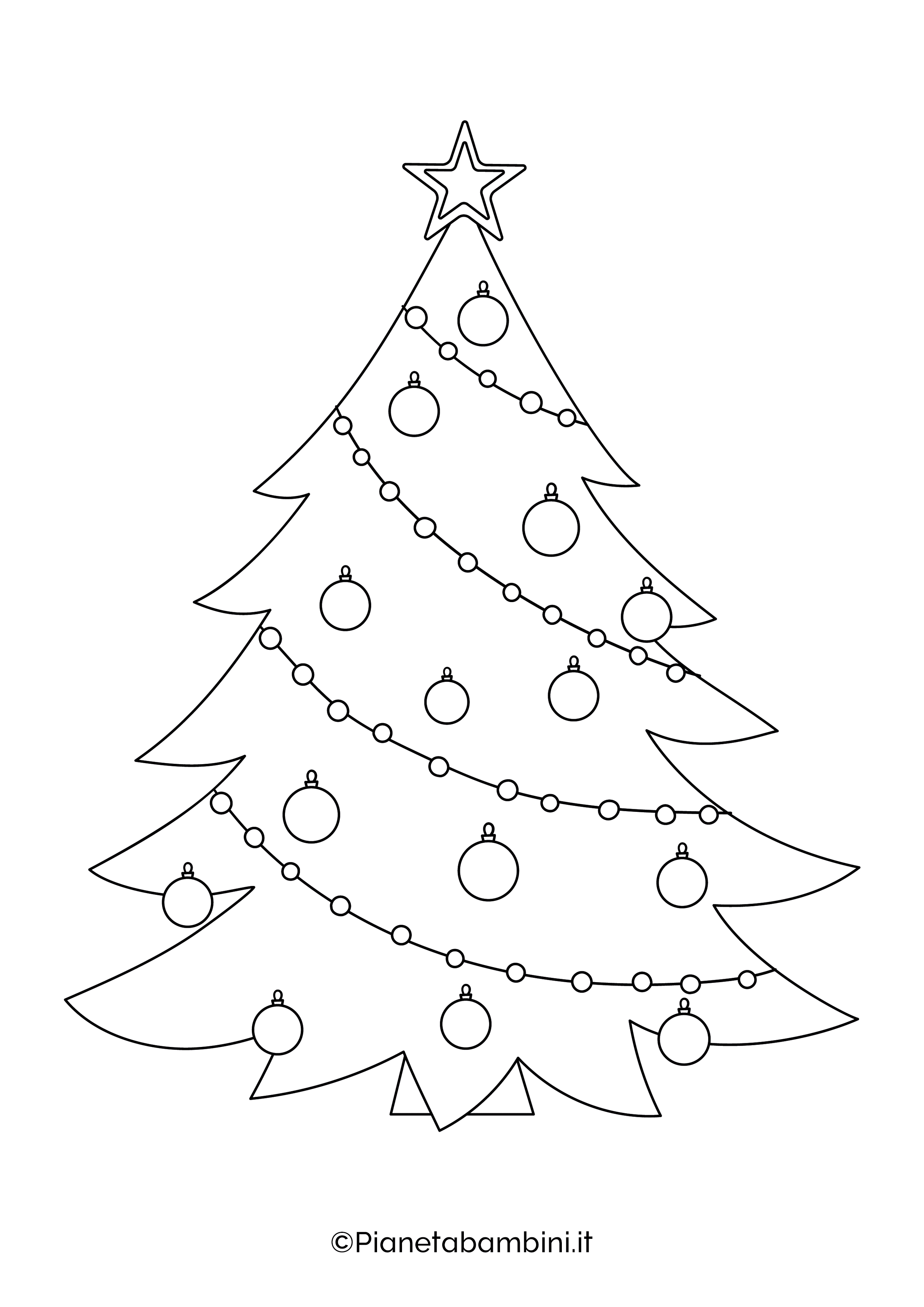 Disegno di albero di Natale da colorare 11