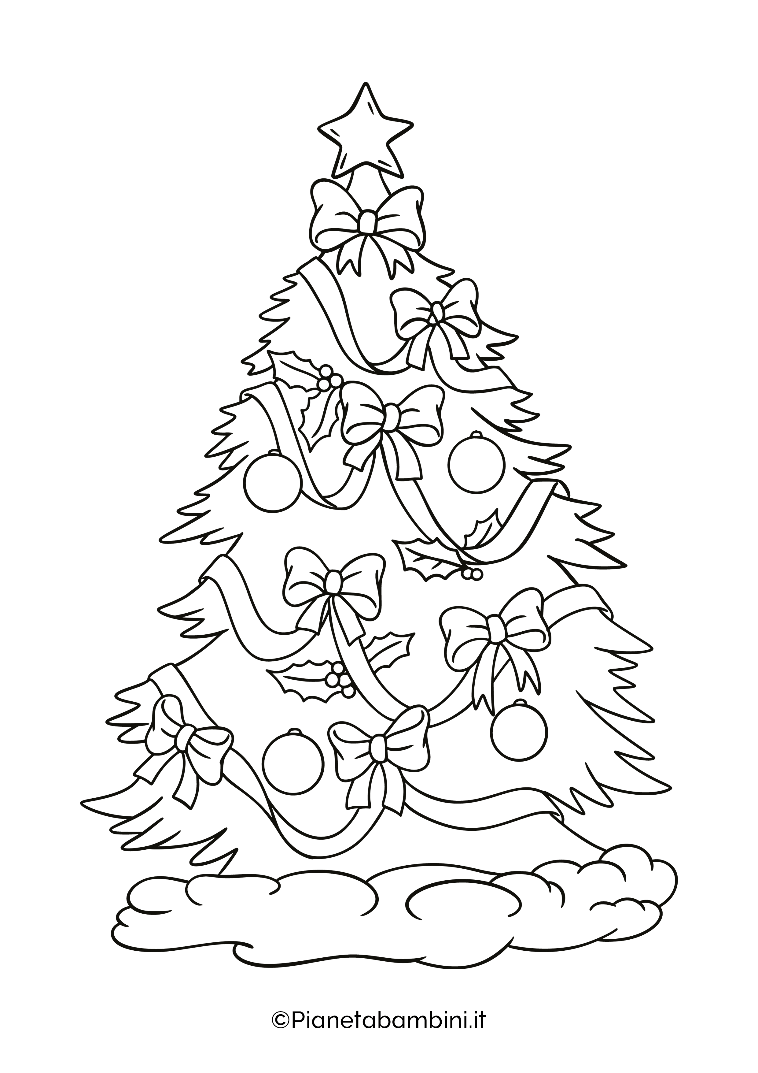 Disegno di albero di Natale da colorare 12
