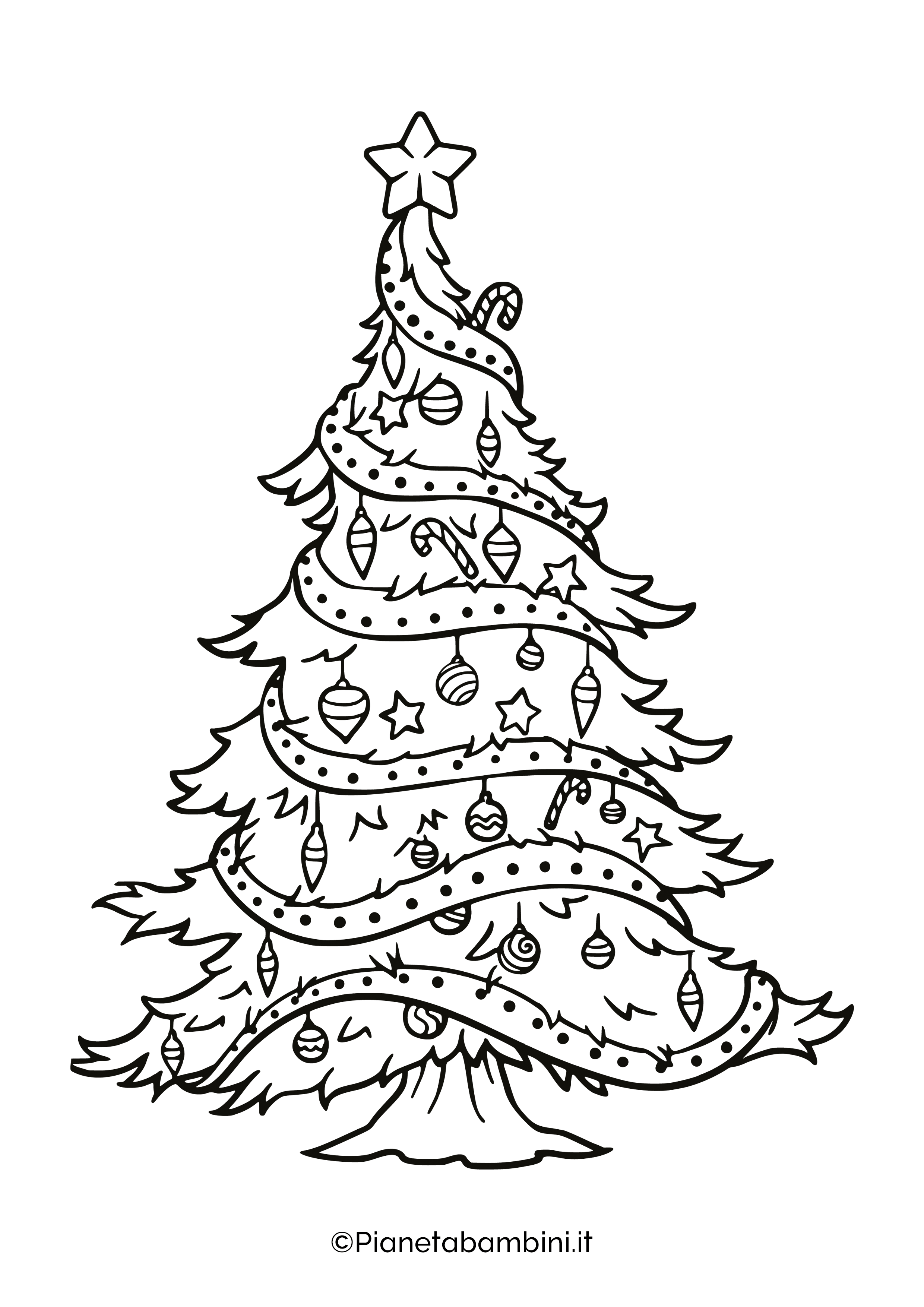 Disegno di albero di Natale da colorare 15