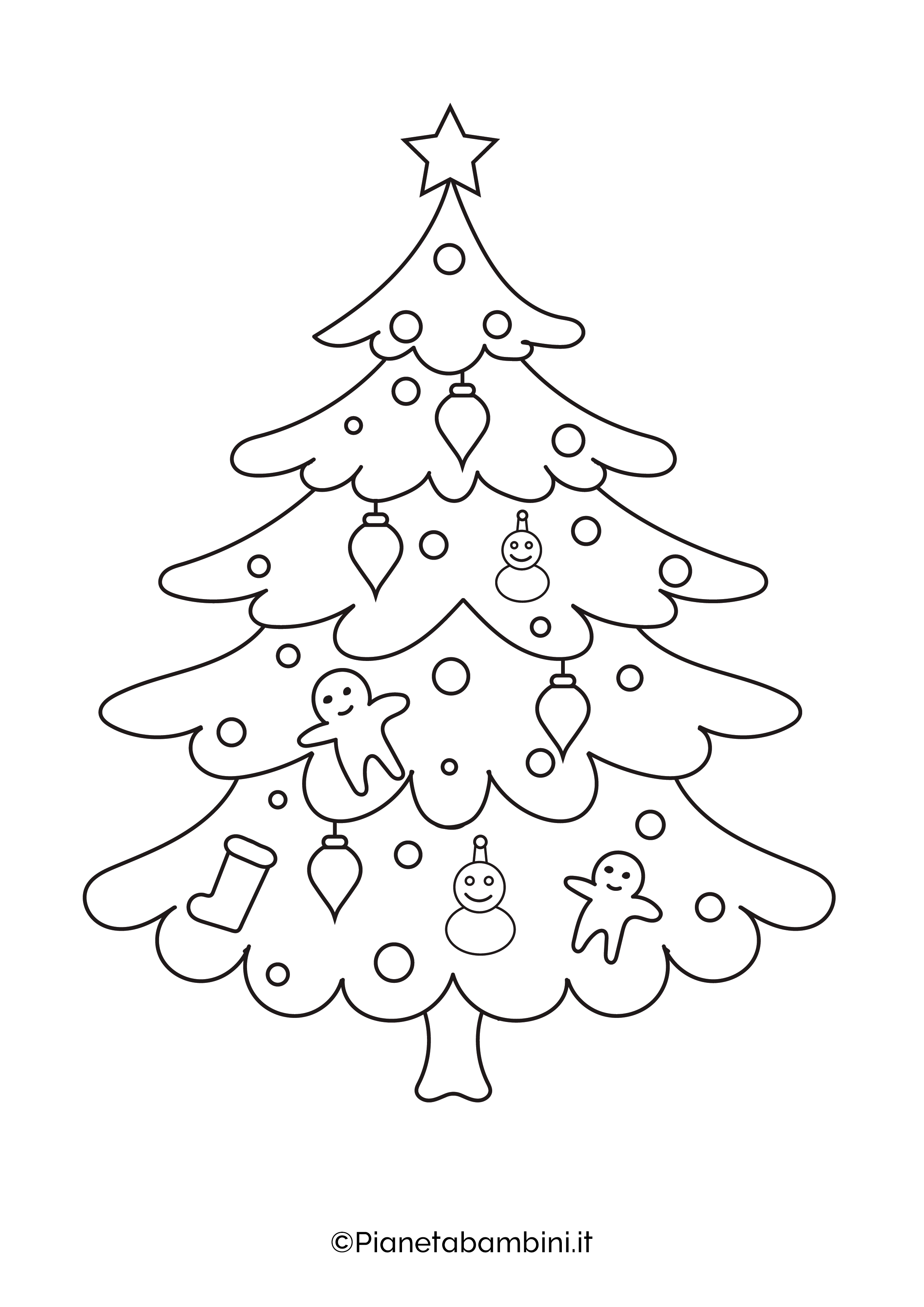 Disegno di albero di Natale da colorare 16