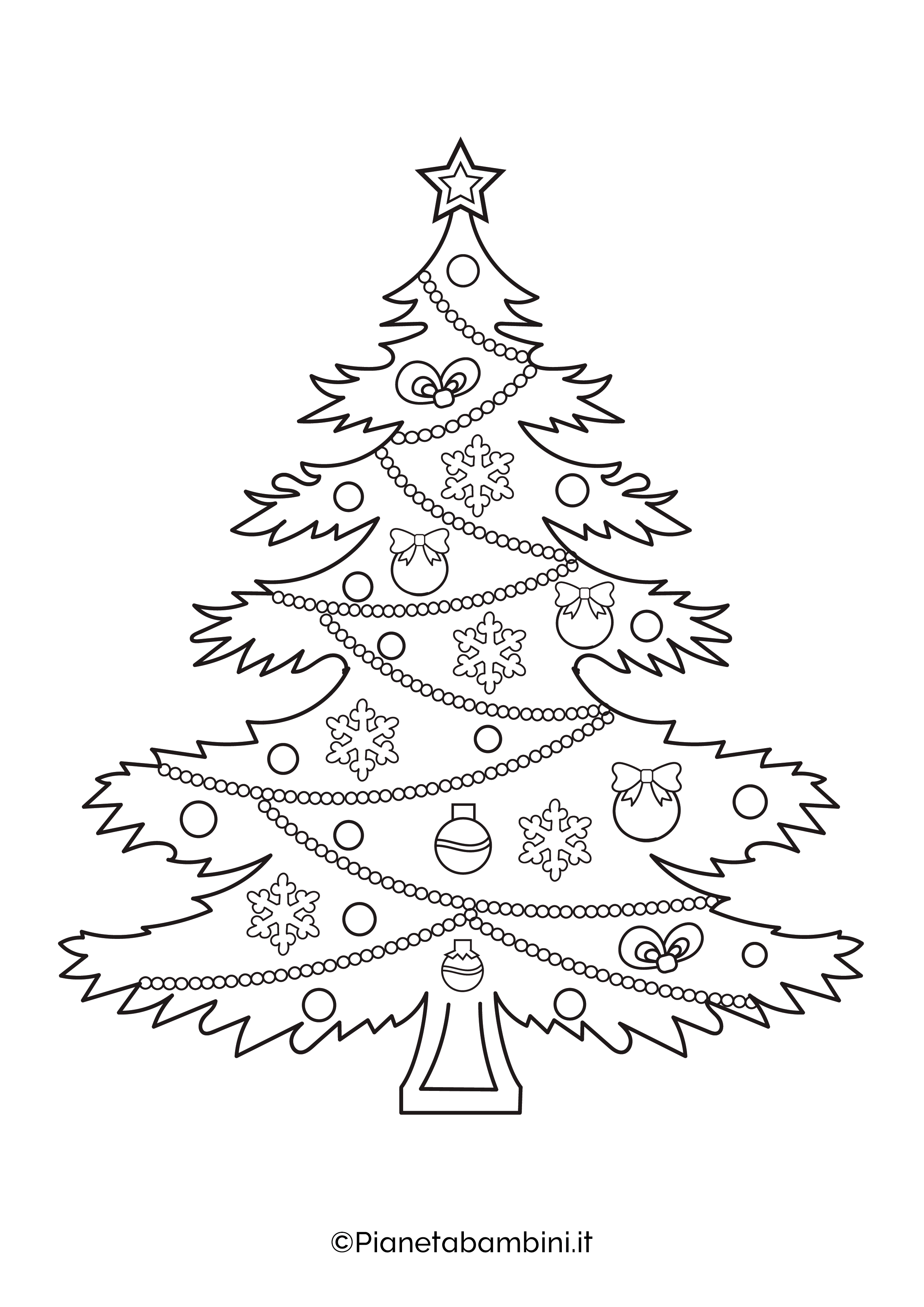 Disegno di albero di Natale da colorare 18