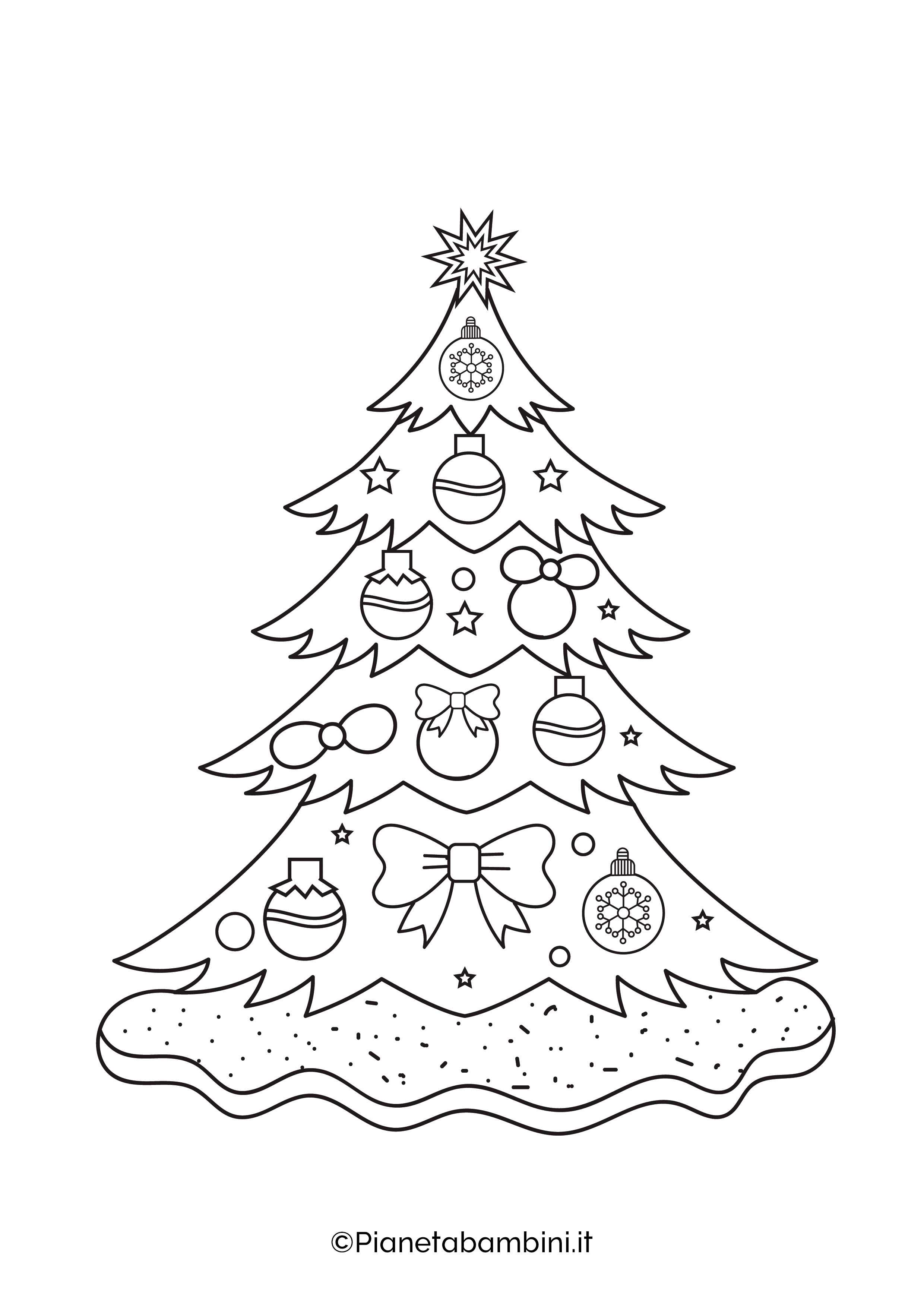 Disegno di albero di Natale da colorare 19