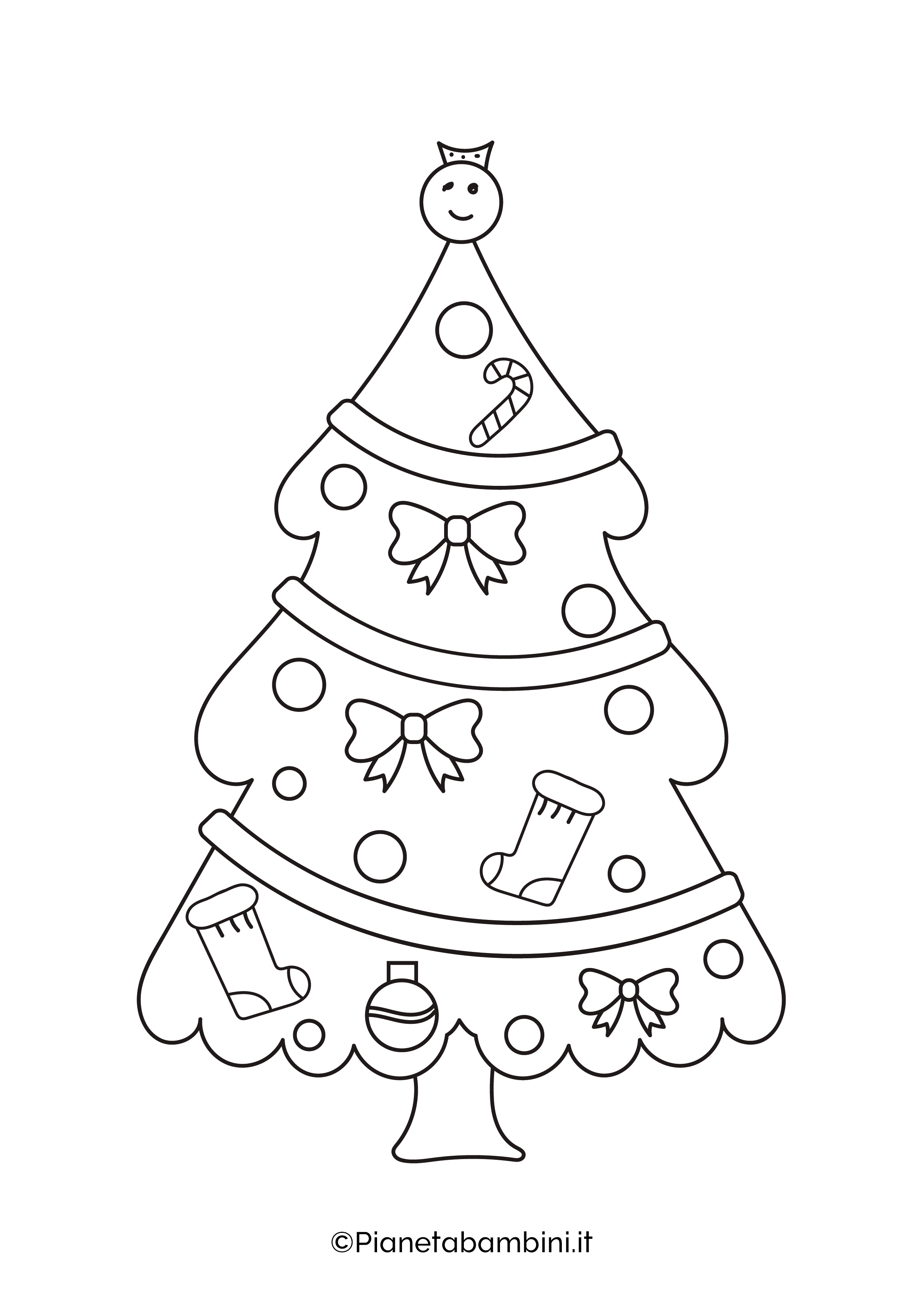 Disegno di albero di Natale da colorare 20