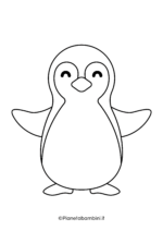 Pinguino da stampare e colorare 01