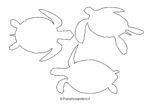 Sagome tartarughe marine piccole da stampare 1