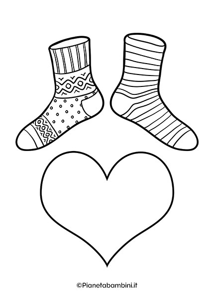 Disegno sulla giornata dei calzini spaiati da stampare e colorare 06