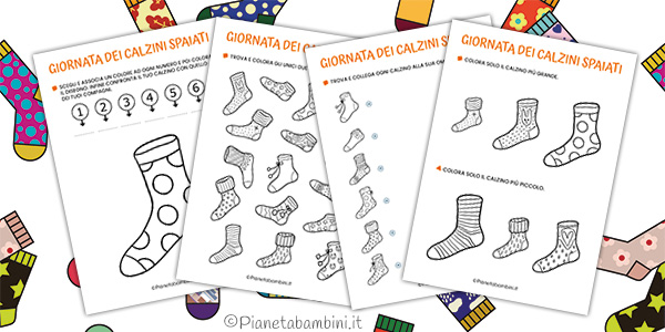Scheda didattica sulla giornata dei calzini spaiati da stampare