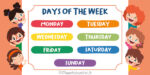 Schede didattiche sui giorni della settimana in inglese per la scuola primaria