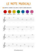 Note musicali da stampare e colorare 06