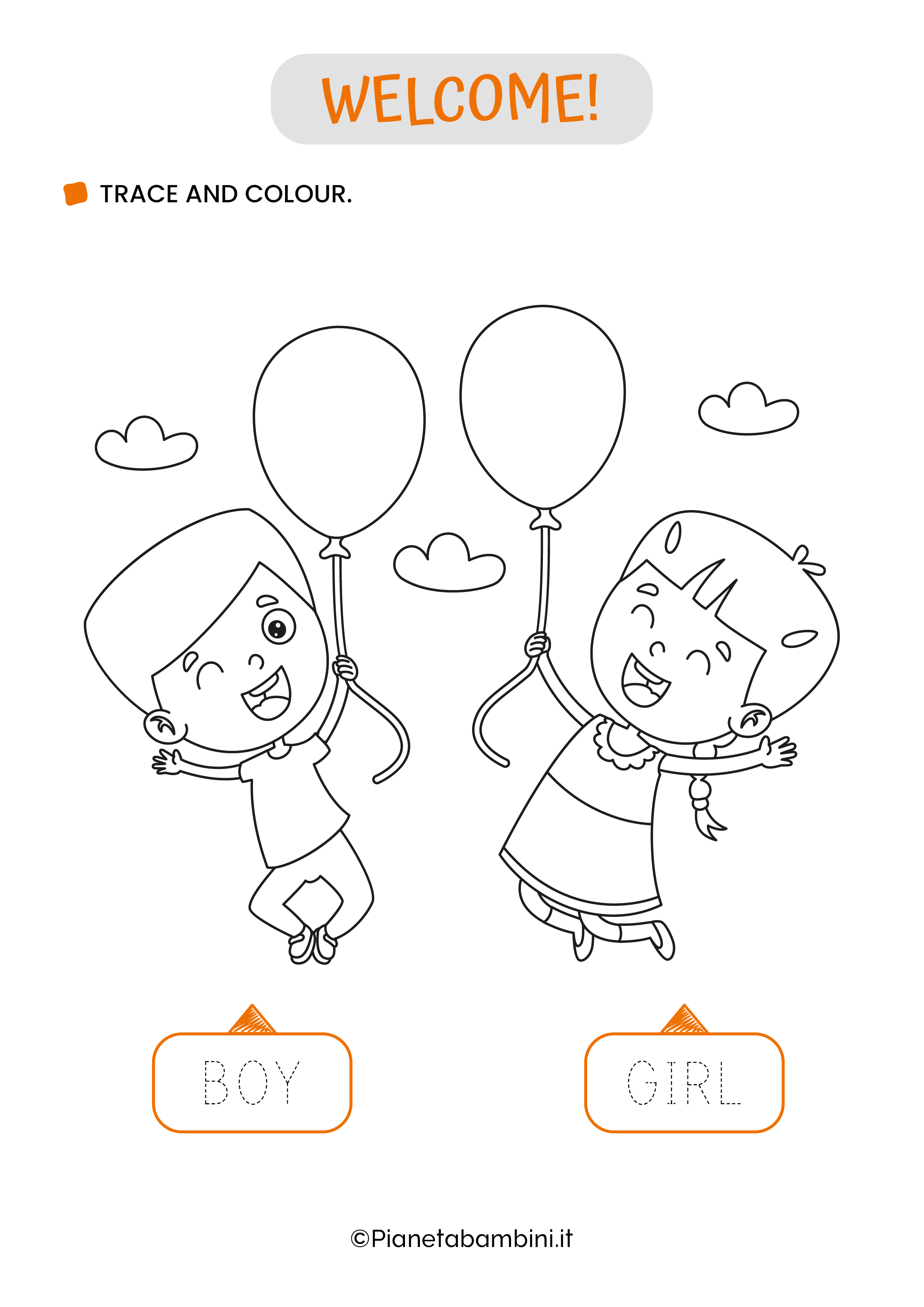 Schede Di Accoglienza Per La Classe Prima Di Inglese PianetaBambini it