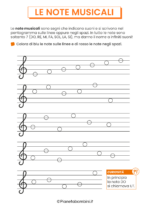 Schede didattiche sulle note musicali per la scuola primaria 03