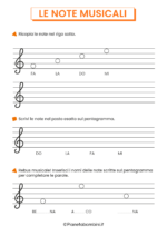 Schede didattiche sulle note musicali per la scuola primaria 07