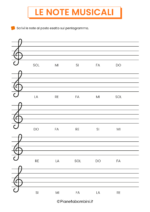 Schede didattiche sulle note musicali per la scuola primaria 08