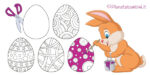 Sagome e disegni di uova di Pasqua da stampare e colorare