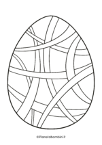 Disegno di uovo di Pasqua da stampare e colorare 01