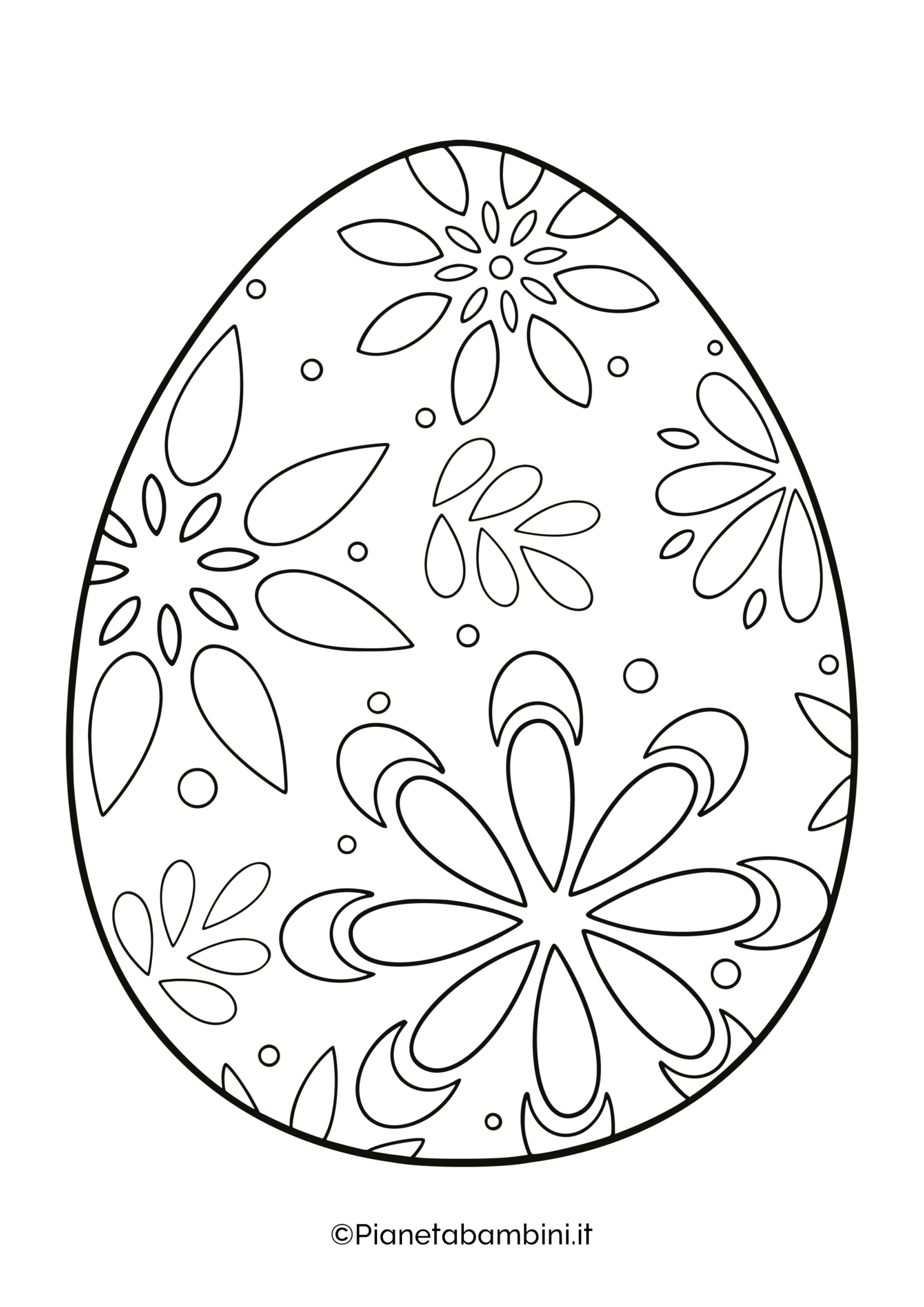 uovi di pasqua da colorare e stampare