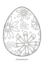 Disegno di uovo di Pasqua da stampare e colorare 04