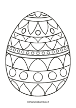 Disegno di uovo di Pasqua da stampare e colorare 05