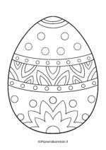 Disegno di uovo di Pasqua da stampare e colorare 06