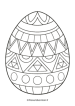 Disegno di uovo di Pasqua da stampare e colorare 07