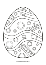 Disegno di uovo di Pasqua da stampare e colorare 08
