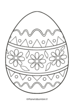 Disegno di uovo di Pasqua da stampare e colorare 09