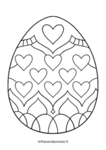 Disegno di uovo di Pasqua da stampare e colorare 12