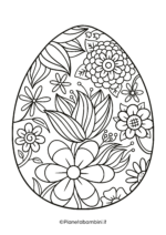 Disegno di uovo di Pasqua da stampare e colorare 21