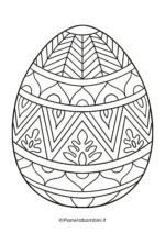 Disegno di uovo di Pasqua da stampare e colorare 22
