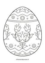 Disegno di uovo di Pasqua da stampare e colorare 25