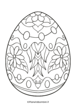 Disegno di uovo di Pasqua da stampare e colorare 29