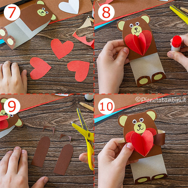 Passaggi per creare l'orsetto con cuore 2