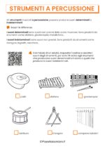 Schede didattiche sugli strumenti a percussione da stampare 2