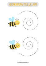 Pregrafismo linee miste giornata delle api da stampare 1