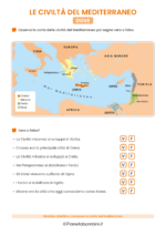 Carta geografica delle civiltà del Mediterraneo
