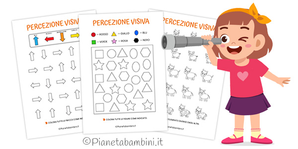 Percezione visiva schede didattiche da stampare