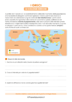 Cartina delle colonie greche
