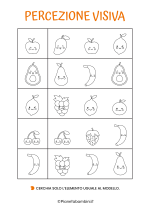 Schede didattiche sulla percezione visiva da stampare 01