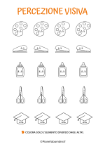 Schede didattiche sulla percezione visiva da stampare 04