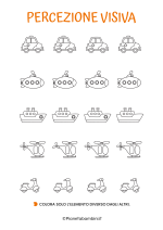 Schede didattiche sulla percezione visiva da stampare 05