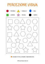 Schede didattiche sulla percezione visiva da stampare 07