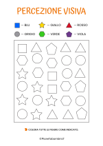 Schede didattiche sulla percezione visiva da stampare 08