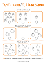 Schede didattiche su tanti, pochi, tutti, nessuno per la Scuola dell'Infanzia e la classe prima della Scuola Primaria 4/6