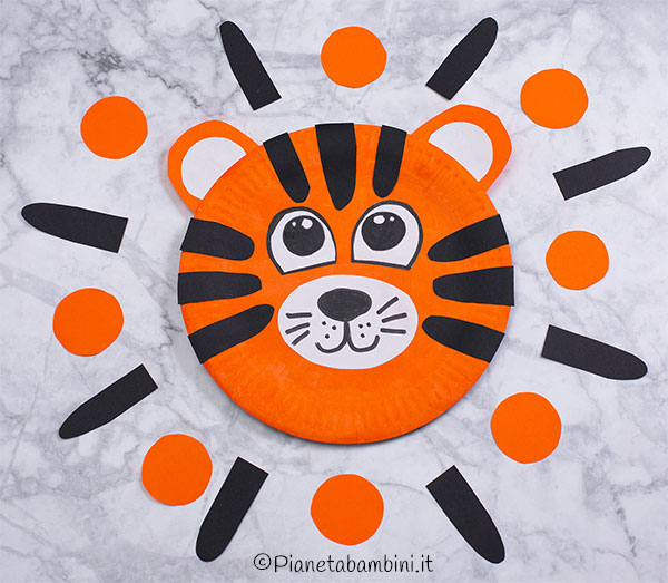 Tigre con piatto di carta tutorial