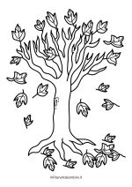 Disegno di albero autunnale da colorare 19